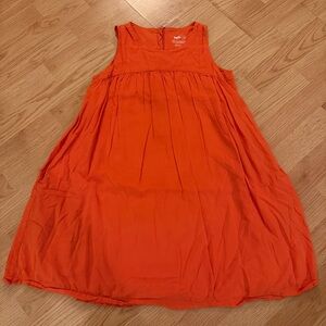 Girl’s Orange Sleeveless Dress